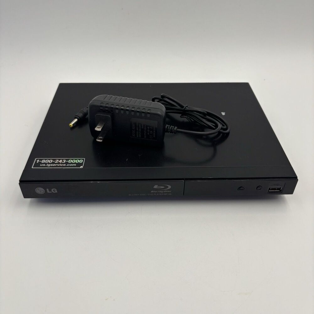LG BP135 Blu-ray Disc DVD Player HDMI USB Tested Working Power Adapter NO REMOTE